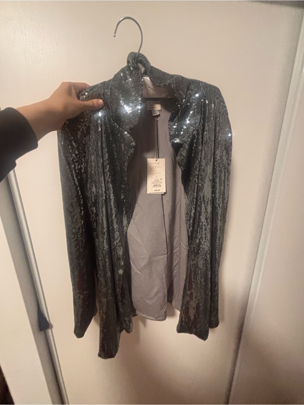 a new day Black Sequin Jacket